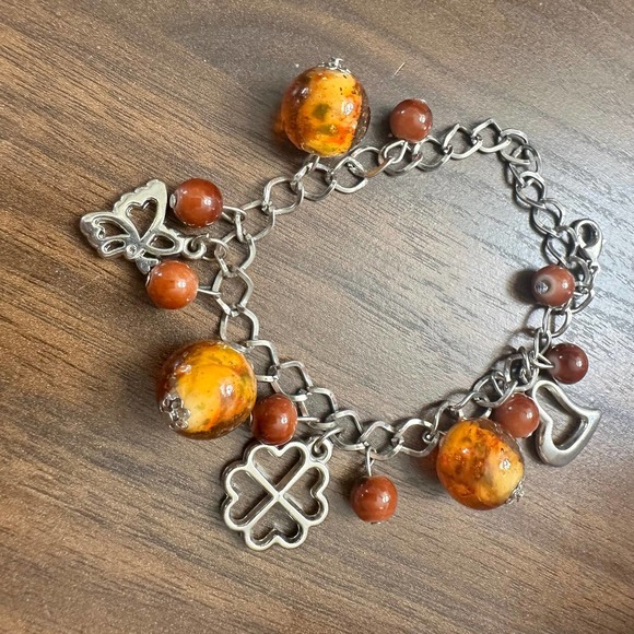 Carnelian Red Jasper Crystal Stone Bracelet Set - Picture 5 of 6